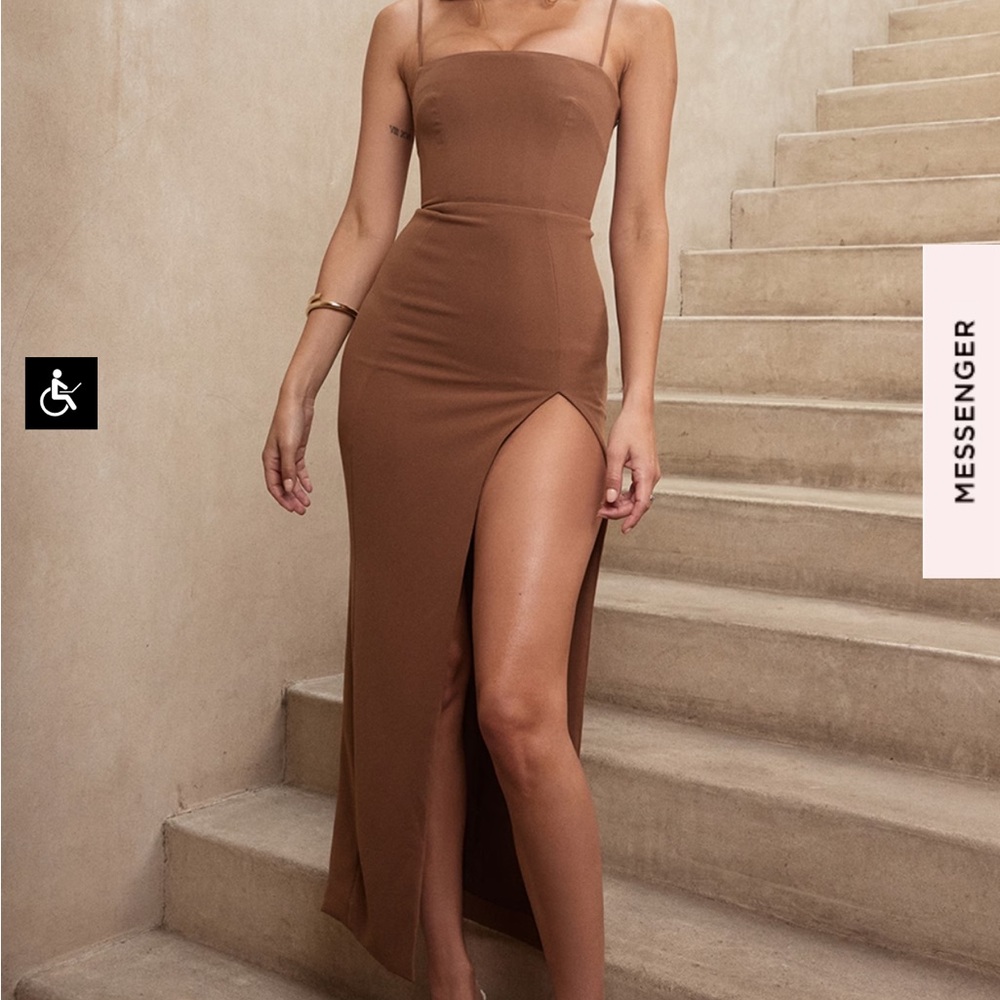 House of CB Brown Strapless Dress - Picture 6 of 6